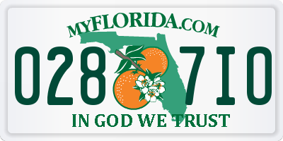 FL license plate 0287IO