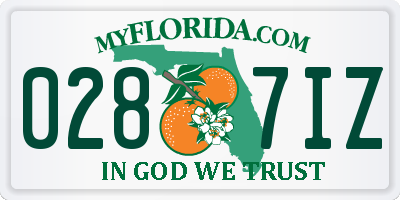 FL license plate 0287IZ