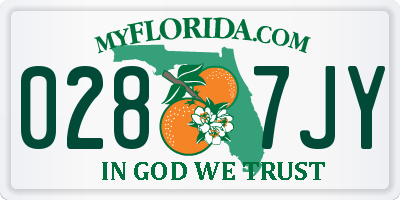 FL license plate 0287JY