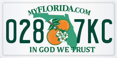 FL license plate 0287KC