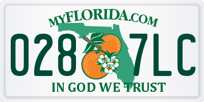 FL license plate 0287LC