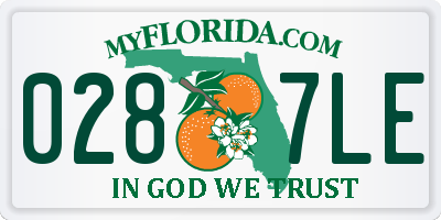 FL license plate 0287LE