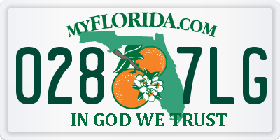 FL license plate 0287LG