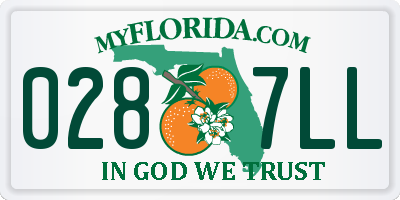 FL license plate 0287LL