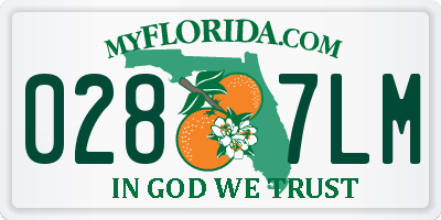 FL license plate 0287LM