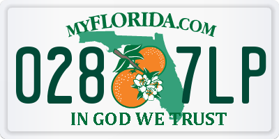 FL license plate 0287LP