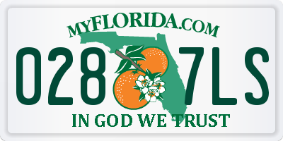 FL license plate 0287LS