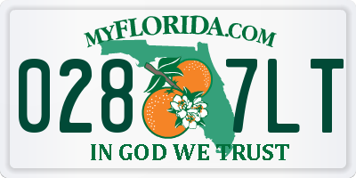 FL license plate 0287LT