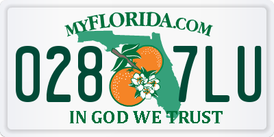 FL license plate 0287LU