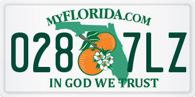 FL license plate 0287LZ