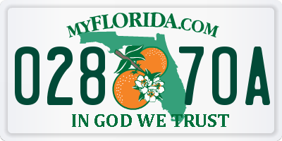 FL license plate 0287OA