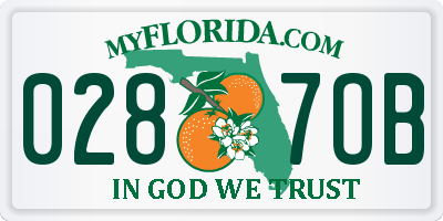 FL license plate 0287OB