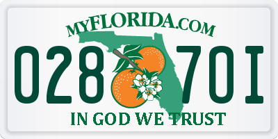 FL license plate 0287OI