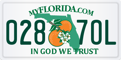 FL license plate 0287OL