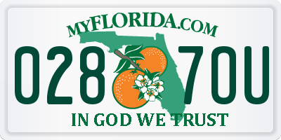 FL license plate 0287OU