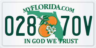 FL license plate 0287OV