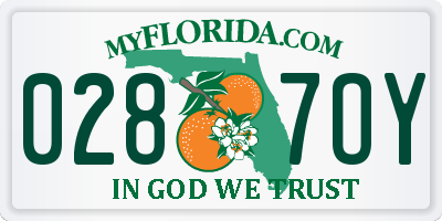 FL license plate 0287OY