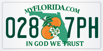 FL license plate 0287PH
