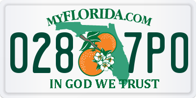 FL license plate 0287PO