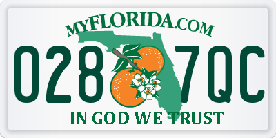 FL license plate 0287QC