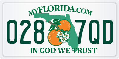 FL license plate 0287QD