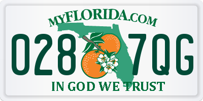 FL license plate 0287QG