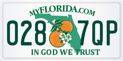FL license plate 0287QP