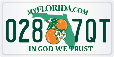 FL license plate 0287QT