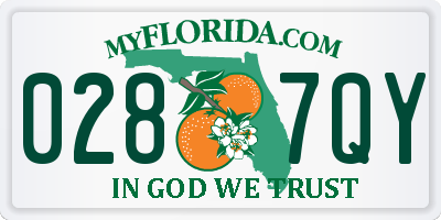 FL license plate 0287QY
