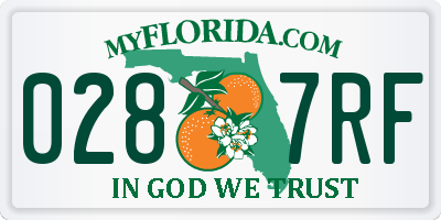 FL license plate 0287RF
