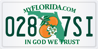 FL license plate 0287SI
