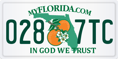 FL license plate 0287TC