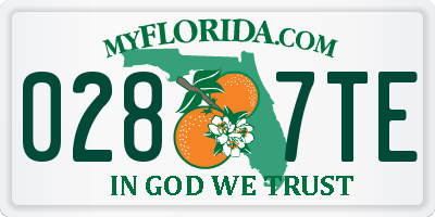 FL license plate 0287TE