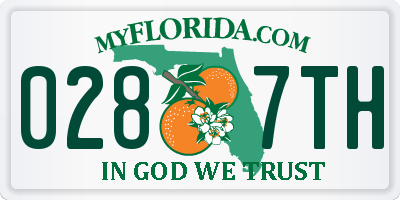 FL license plate 0287TH