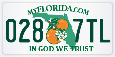 FL license plate 0287TL