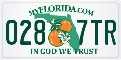 FL license plate 0287TR