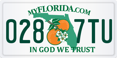 FL license plate 0287TU