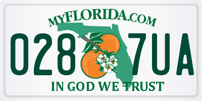 FL license plate 0287UA