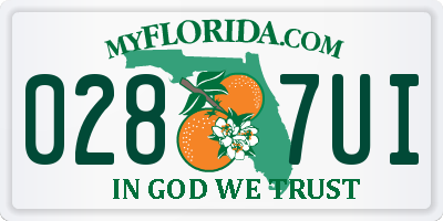 FL license plate 0287UI