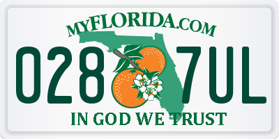 FL license plate 0287UL