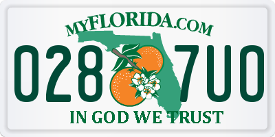 FL license plate 0287UO