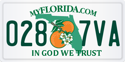 FL license plate 0287VA