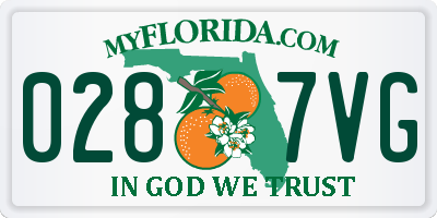 FL license plate 0287VG