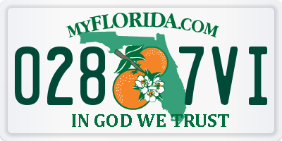 FL license plate 0287VI
