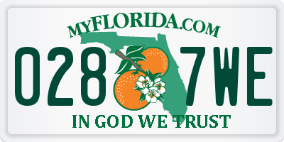 FL license plate 0287WE