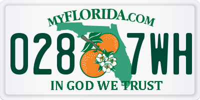 FL license plate 0287WH