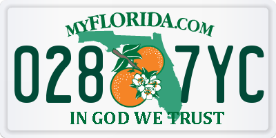 FL license plate 0287YC