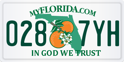FL license plate 0287YH