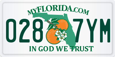 FL license plate 0287YM