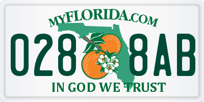 FL license plate 0288AB